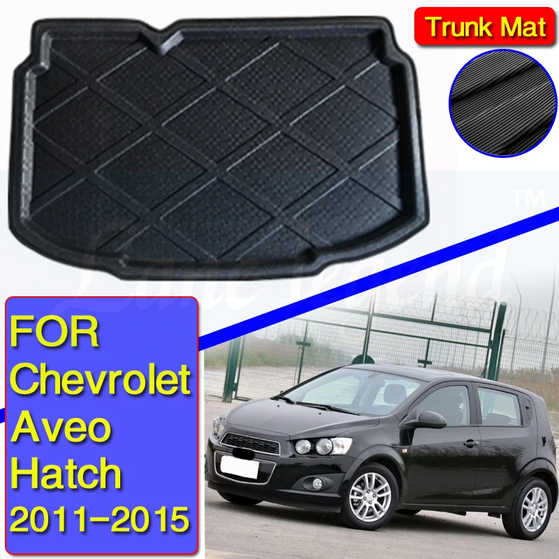 

For Chevrolet Aveo T300 Hatchback 2011-2015 Car Tail Trunk Mat Tray Boot Liner Cargo Floor Carpet Mud Protector Waterproof Pad