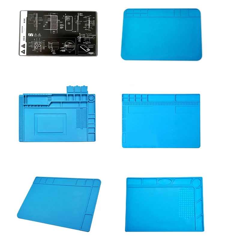 

A19F-Silicone Soldering Mat High-Temperature Resistance, Anti-Static ESD Rework Platform For Desoldering Repair