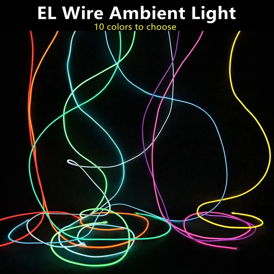 1m/3m/5m/10m EL Wire Waterproof LED Strip Flexible Neon Light  Fluorescent Dance Decor DIY Costume Show Party Atmosphere Lamp