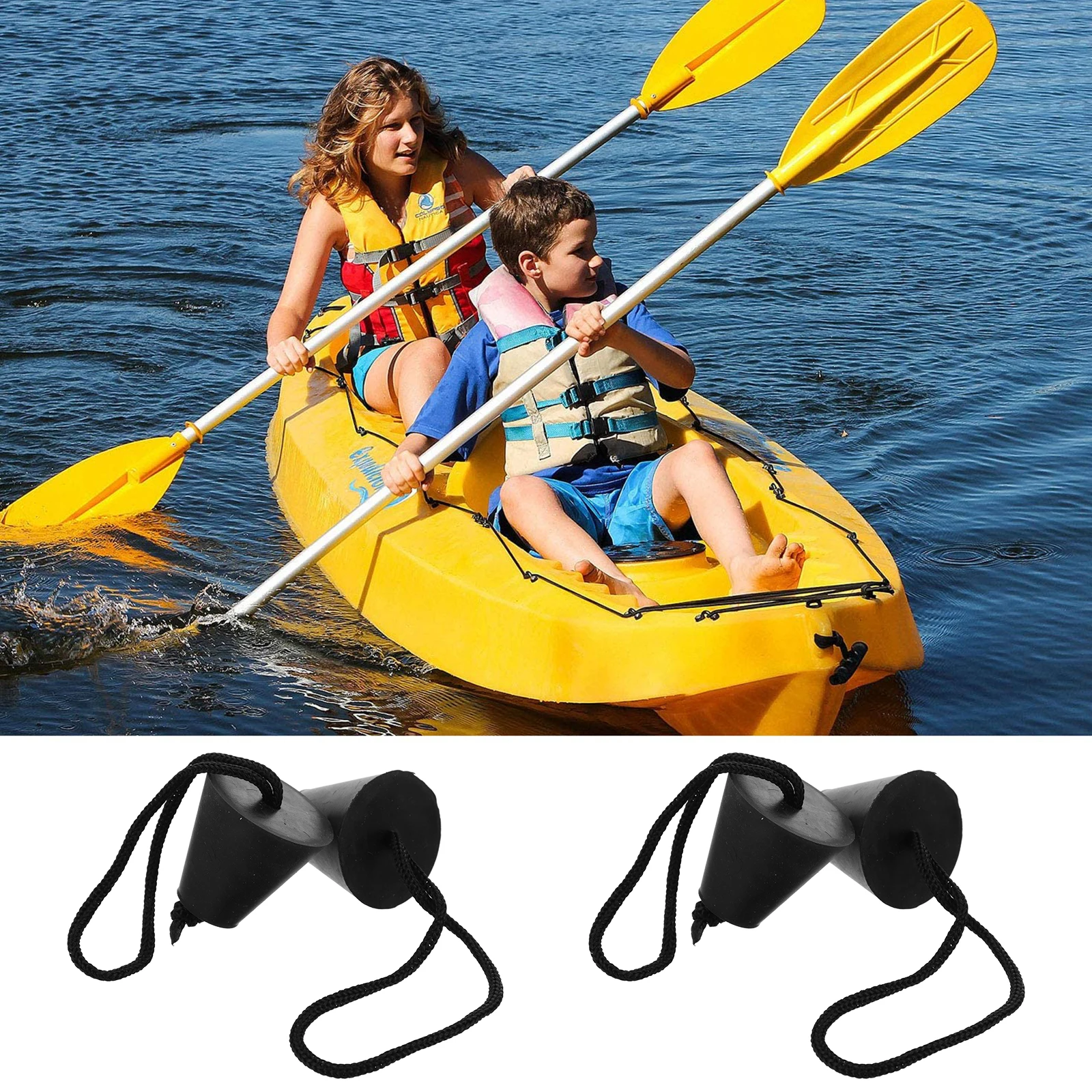 

6 Pcs Canoe Waterproof Plug Valve Kayak Hole Silica Gel Boat Drain Silicone Plugs