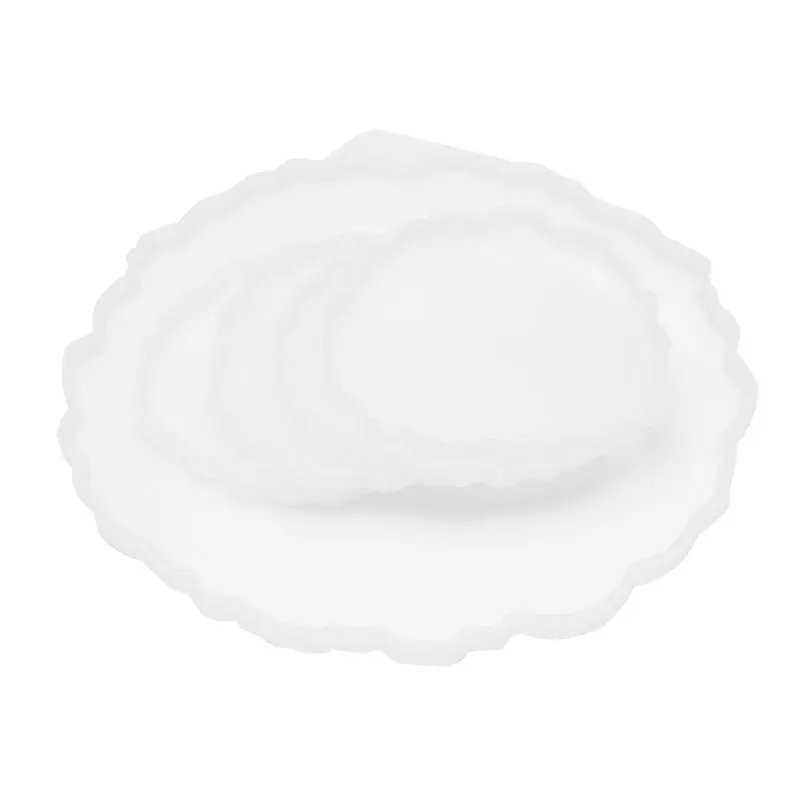 A19F-Silicone Resin Molds, 1 Pcs Large Resin Tray Mold + 4 Pcs Coaster Molds, Tray Molds, Tray And Coaster Epoxy Molds Set