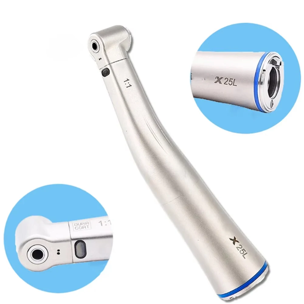 Dental Handpiece Low Speed X25L Water Spray With Fiber Optical Push Button Contra Angle Handpieces Dental Tools