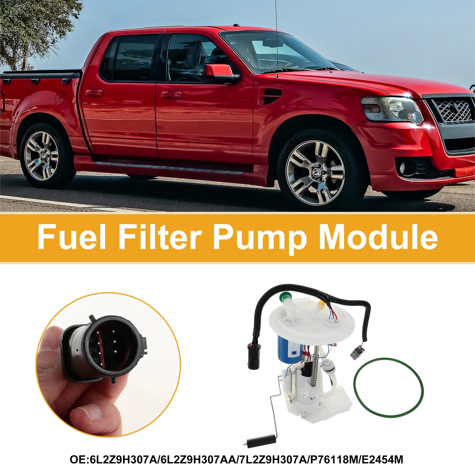 

X Autohaux Electric Fuel Pump Assembly for Ford Explorer for Mercury Mountaineer 06 4.0L 4.6L Fuel Filter Pump Module 6L2Z9H307A