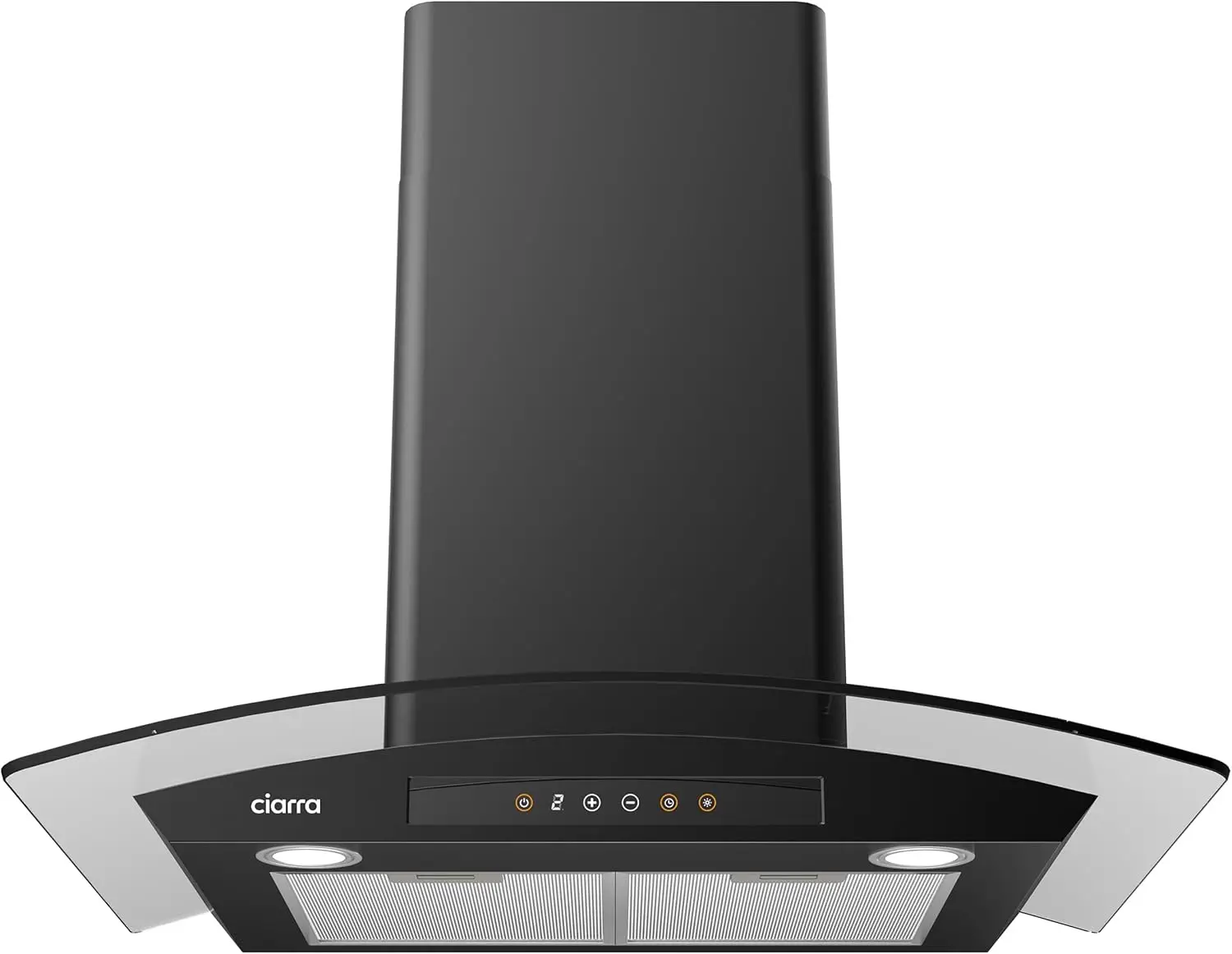 Black Range Hood 30 inch with Soft Touch Control 450 CFM Stove Vent Hood for Kitchen with 3 Speed Exhaust Fan Auto Shut Off