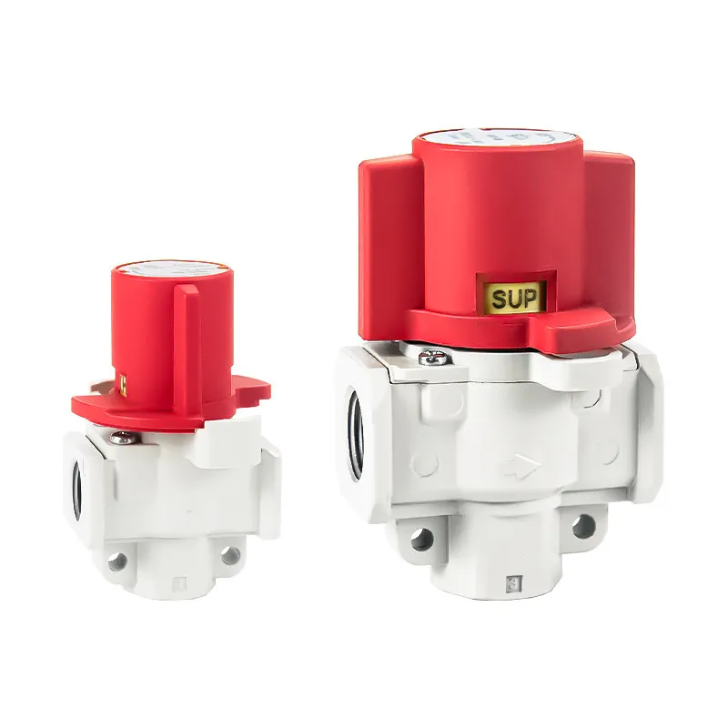 Pneumatic Residual Pressure Release Valve VHS20-02/VHS30-03/VHS40 Exhaust Relief Switch Three-Way Valve With Lock Hole