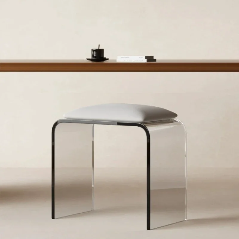 Makeup stool acrylic stool dressing dressing table bedroom light luxury shoe changing stool shoe Italian minimalist