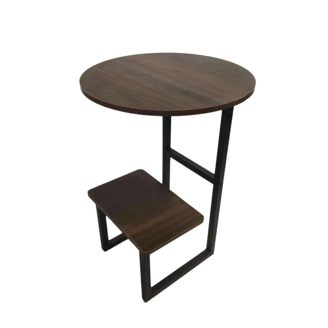 

Simple and Durable Round Bedside Modern Double-layer Home Living Room Solid Wood Small Side Table