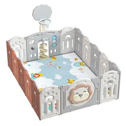 Clôture de jeu de discussion pour bébé, 62cm, tapis d'intérieur pliable pour bébé, sécurité domestique, parc de protection pour tout-petits, cours de jeu pour bébé