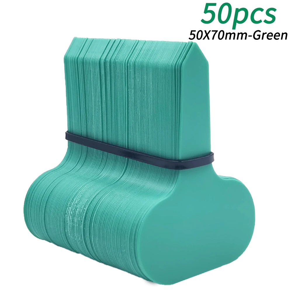50PCS Garden Plant Labels Marker 50*70MM Colorful Classification Sorting Bonsai Sign Tag Ticket Plastic Writing Plate Board Card