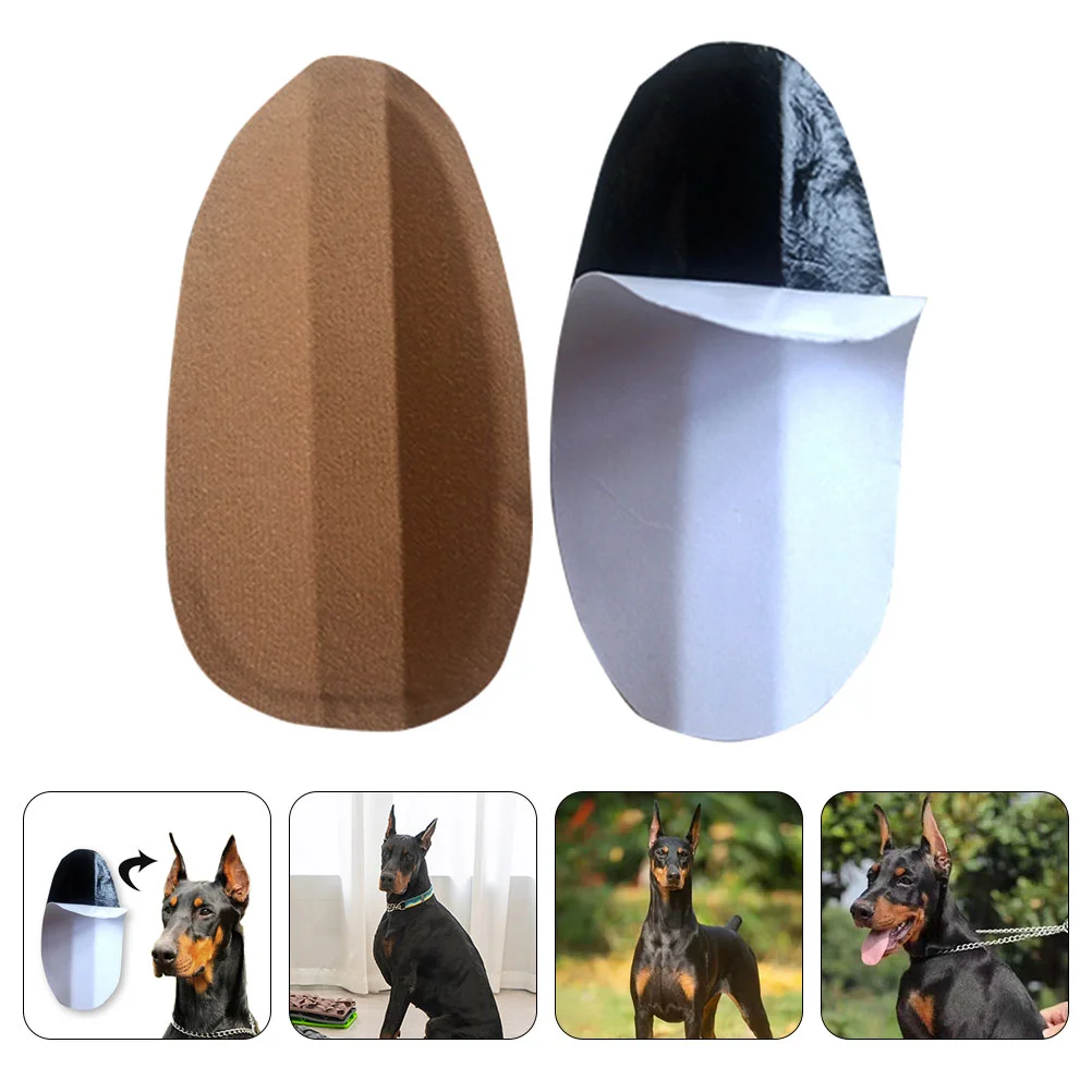 Dog Ear Standing Patches 10x5cm Glue Free Safe Reusable Pet Ear Support Tool for Doberman Easy Term Correction Puppy