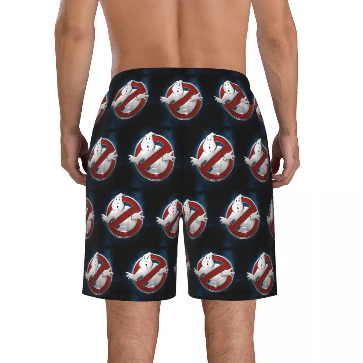 The GhostBusters Logo Pattern Trunks Beach Board Shorts Casual Quick Dry Swim Summer Men Pants