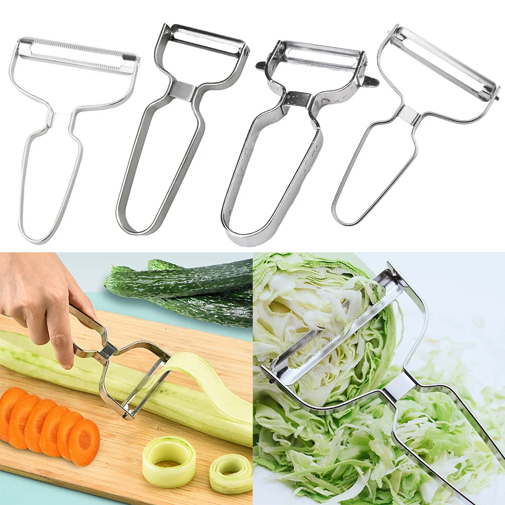 

Stainless Steel Vegetable Fruit Peeler Cabbage Grating Salad Slicer Kitchen Tool 12.8*5.5cm/15.5*9.8cm Kitchen Tools Peelers