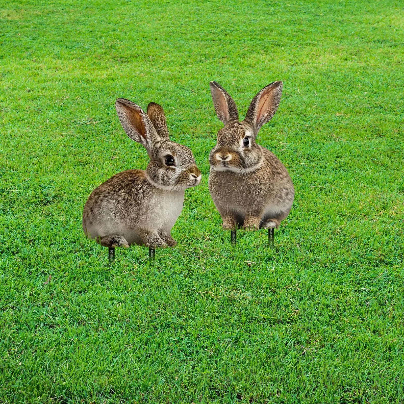 

Garden Rabbit Stake PVC Waterproof Bunny Lawn Yard Sign 2D Decor for Easter Party Flowerbed