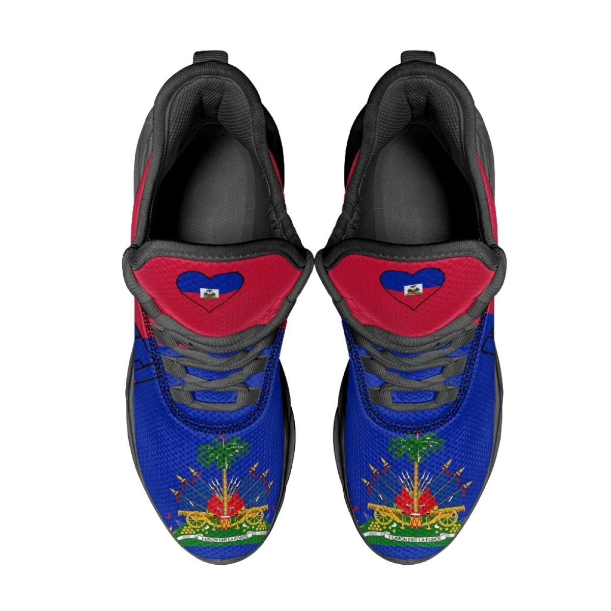 Haiti National Flag Medal Print Female Men Autumn Winter Tennis Shoes Shock Absorption Lightweight Lace Up Breathable Sneakers