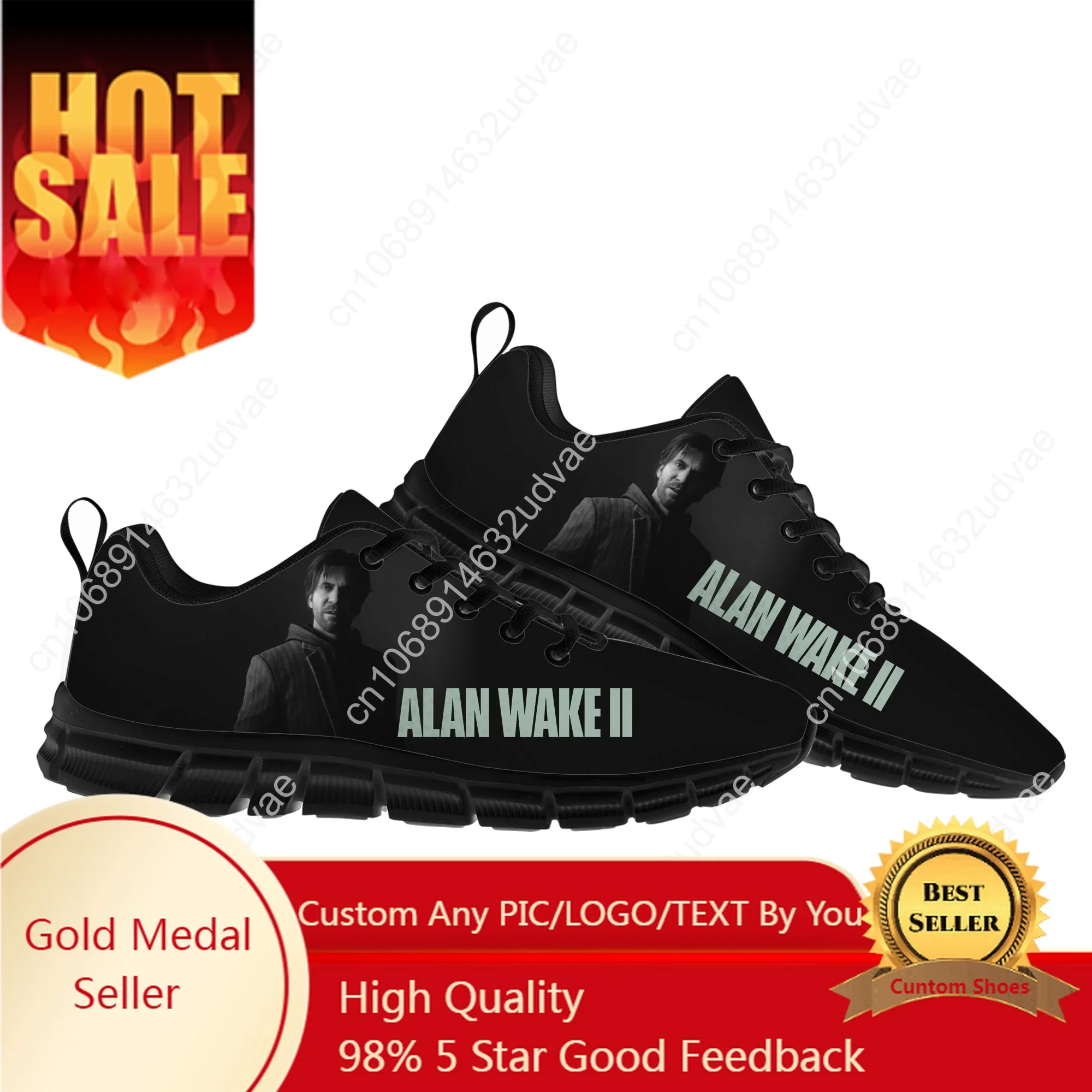 

Alan Wake 2 Sneakers Mens Womens Teenager Customized Sports Shoes Casual Custom Made Shoe High Quality Couple Shoes