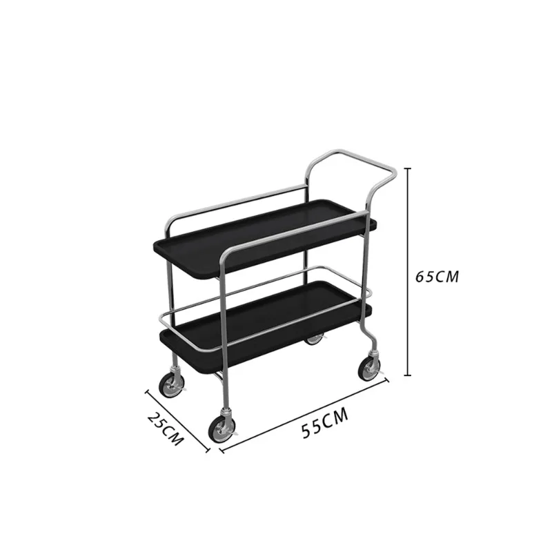 Vintage Mobile Side Table Apartment Slim Storage Carts Living Room Home Furniture Minimalist Modern Decor Rolling End Tables