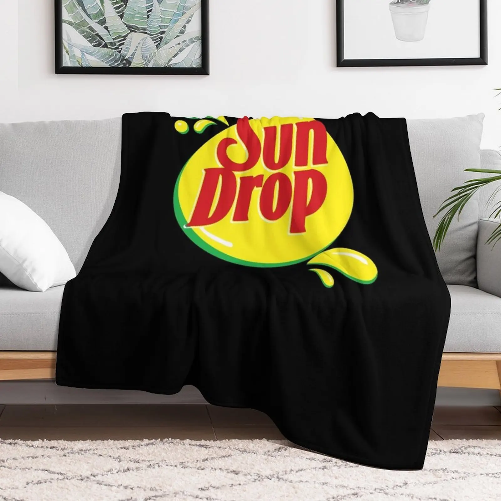 Modern Sundrop Logo Throw Blanket Decorative Throw Single Blankets For Sofas Blankets