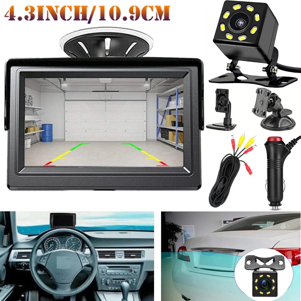 

4.3 Inch Screen Night Vision Reverse Backup Parking Assistance Car Plug Easy Installation Car Acesssories