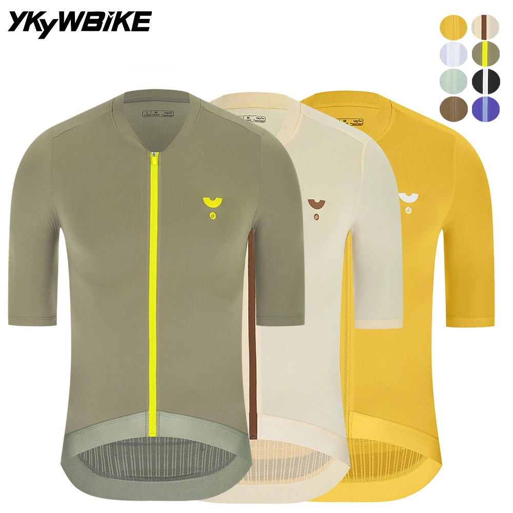 AliExpress YKYWBIKE 2026 Men Short Sleeve Cycling Jersey Pro Team  Breathable Quick Dry Elastic Road Bike MTB Racing Bicycle Sport Wear
