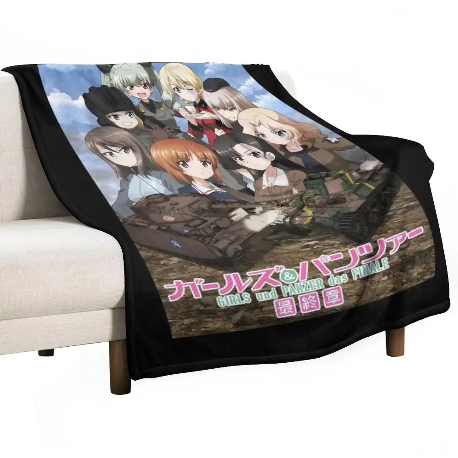 Women Men Girls Und Panzer The Finale Retro Vintage Throw Blanket Tourist Heavy Blankets