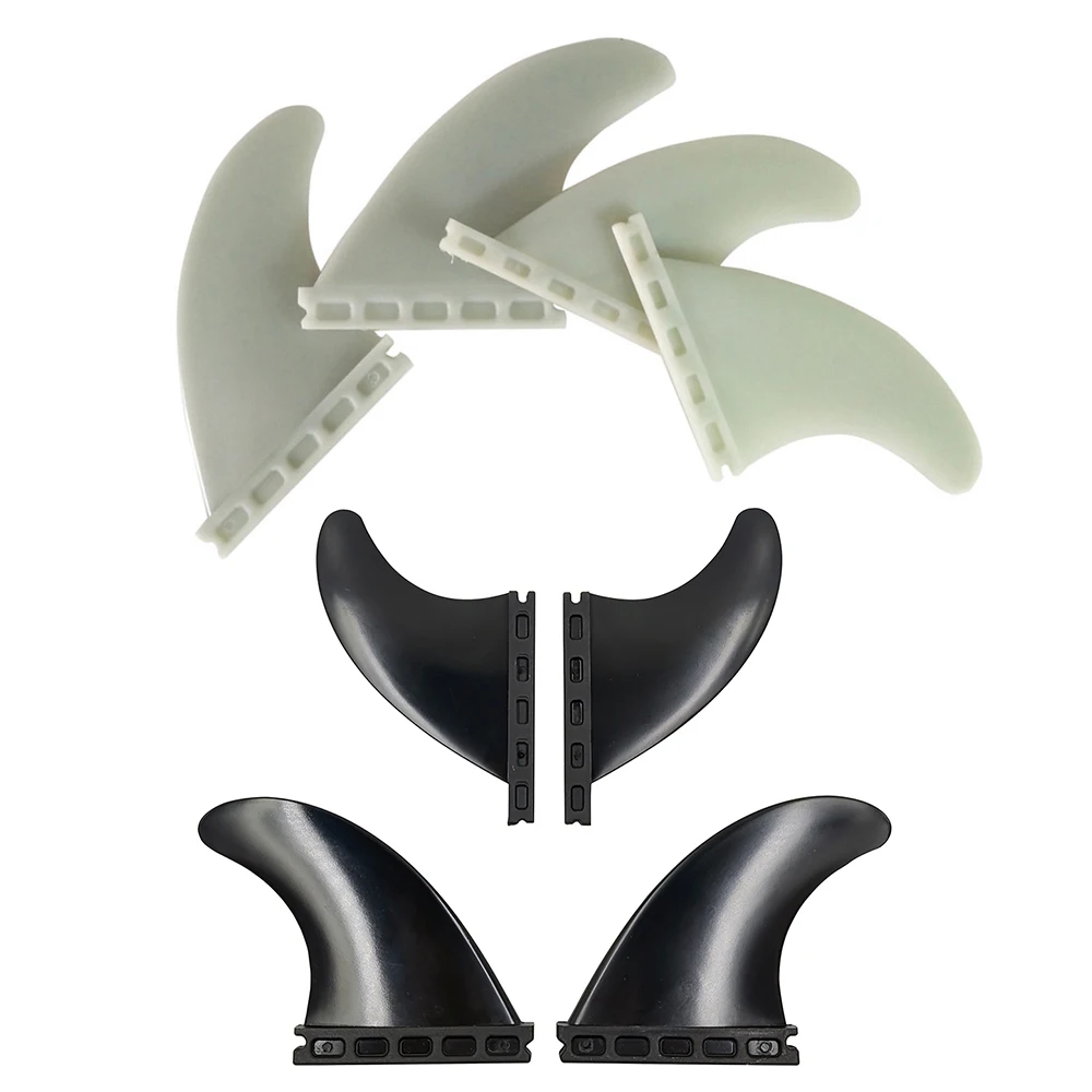 

UPSURF-Plastic Surfboard Fins for Surfing, Funboard Fins, Thruster, Short Board Fin, M + GX Nylon, 4Pcs Set