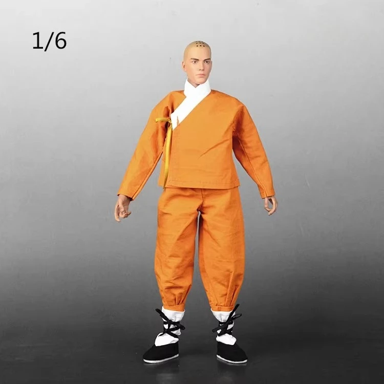 1/6 مقياس رحلة إلى الغرب تانغ الراهب الملابس شاولين الراهب الديباج رداء مجموعة الأحذية نموذج لشخصيات العمل 12 "303 لعب الجسم