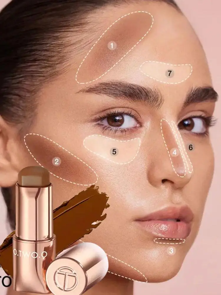 Bâton de contouring crème longue tenue, léger, éclaircissant, sculpte le visage, facile à contouring, anciers correcteur au maquillage, Pe D8t3