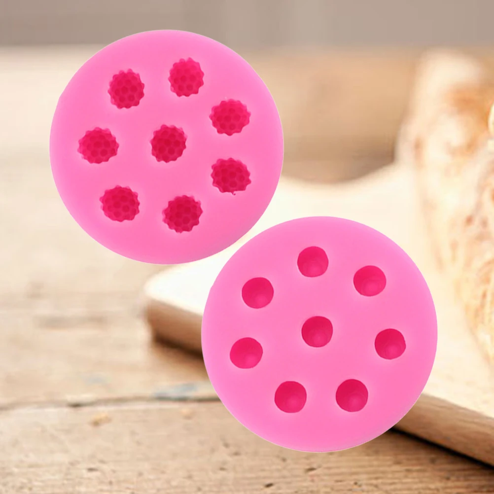 

4 pcs 8Hole Silicone Mold Cake Baking Tool Blueberry Shaped Fondant Chocolate DIY Decorations Reusable Kitchen