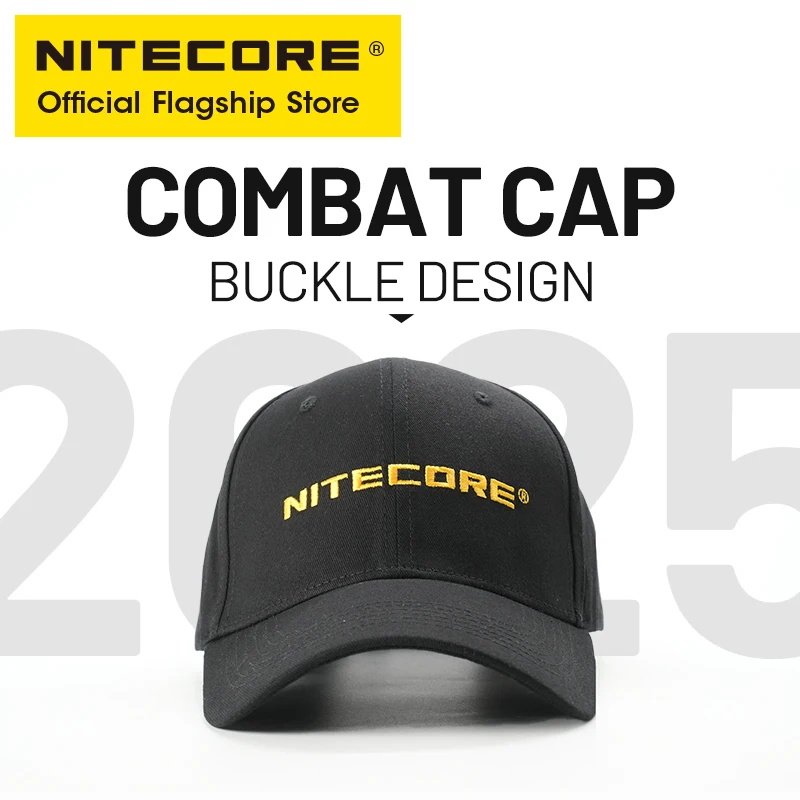 NITECORE Baseball Cap Embroidery Tactical Combat Hat Black For Outdoor Sport Hiking Hunting Fishing Running Men Women