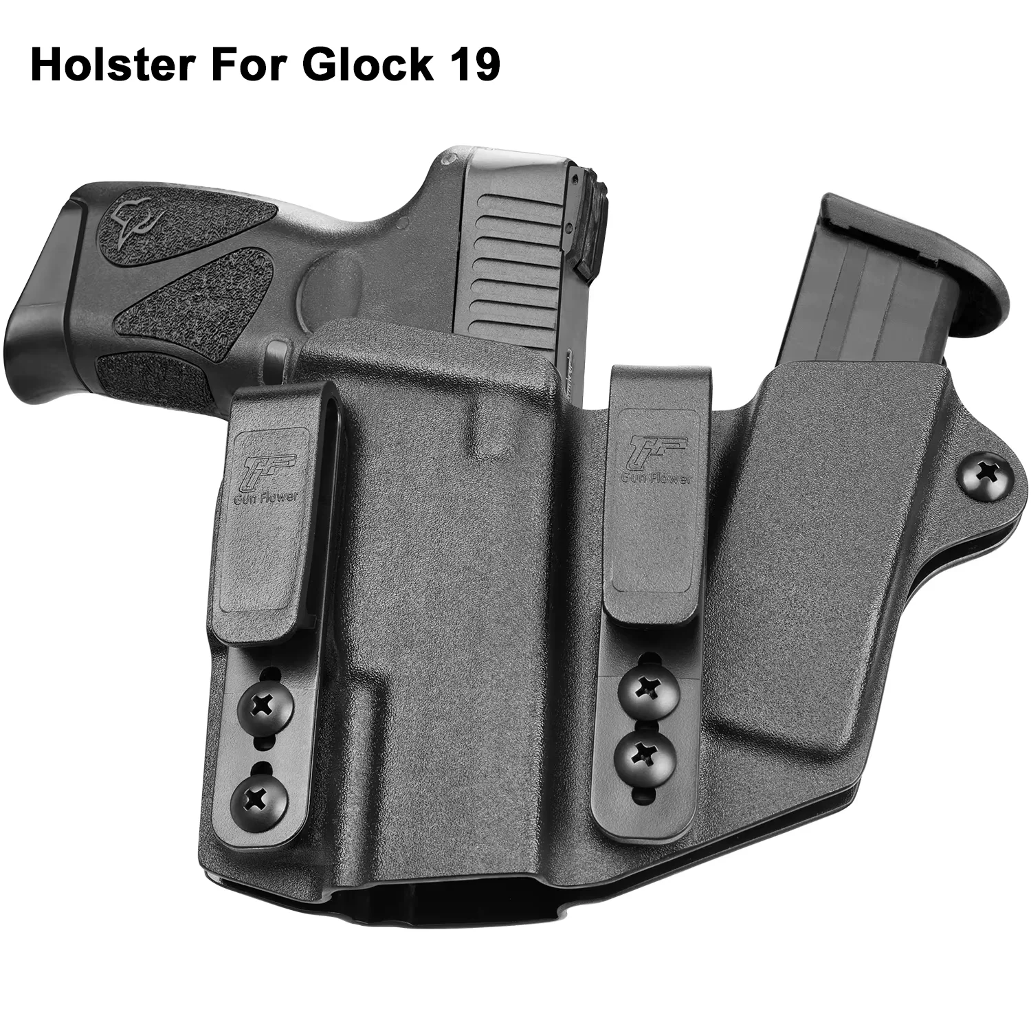 

Sidecar Kydex Holster Fits Glock19 G17 Compatible and Holster with Magazine Pouch Airsoft Equipments Cases,Right Hand