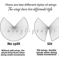 Adult Belly Dance Gold Wing Props 360 Degree Colorful Wings For Performance Belly Dance Costume Special Purpose Clothing