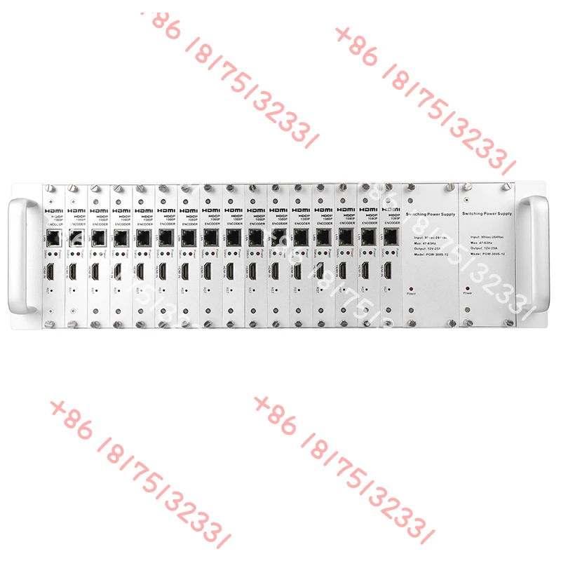 3U Rack Mounted 16 Channel Full HD Encoder ip tv H.264 hd mi Ip Streamer to Wowza, Xtream Hotel ip tv