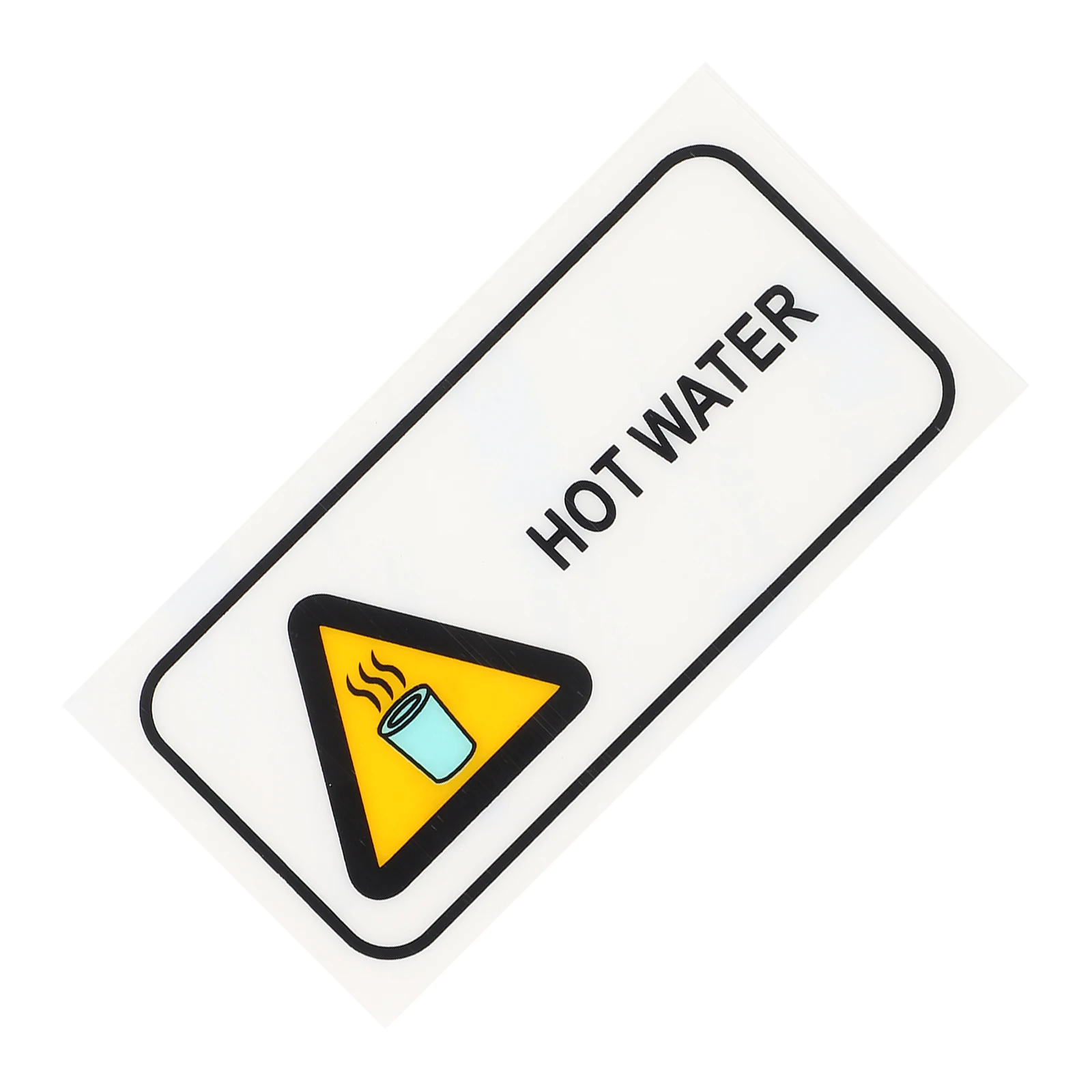 Hot Water Warning Labels Safety Sticker Caution Sign Decals Prompt Tag Reflective Office Practical Easy