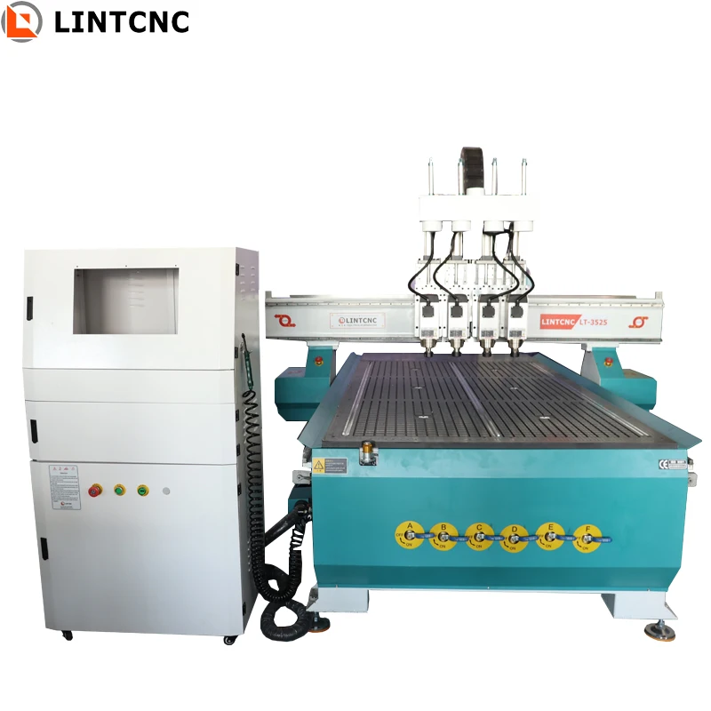 3D Woodworking Machine CNC Router 3 Heads CNC Engraving Milling Machine For Wood Furniture Machine Price