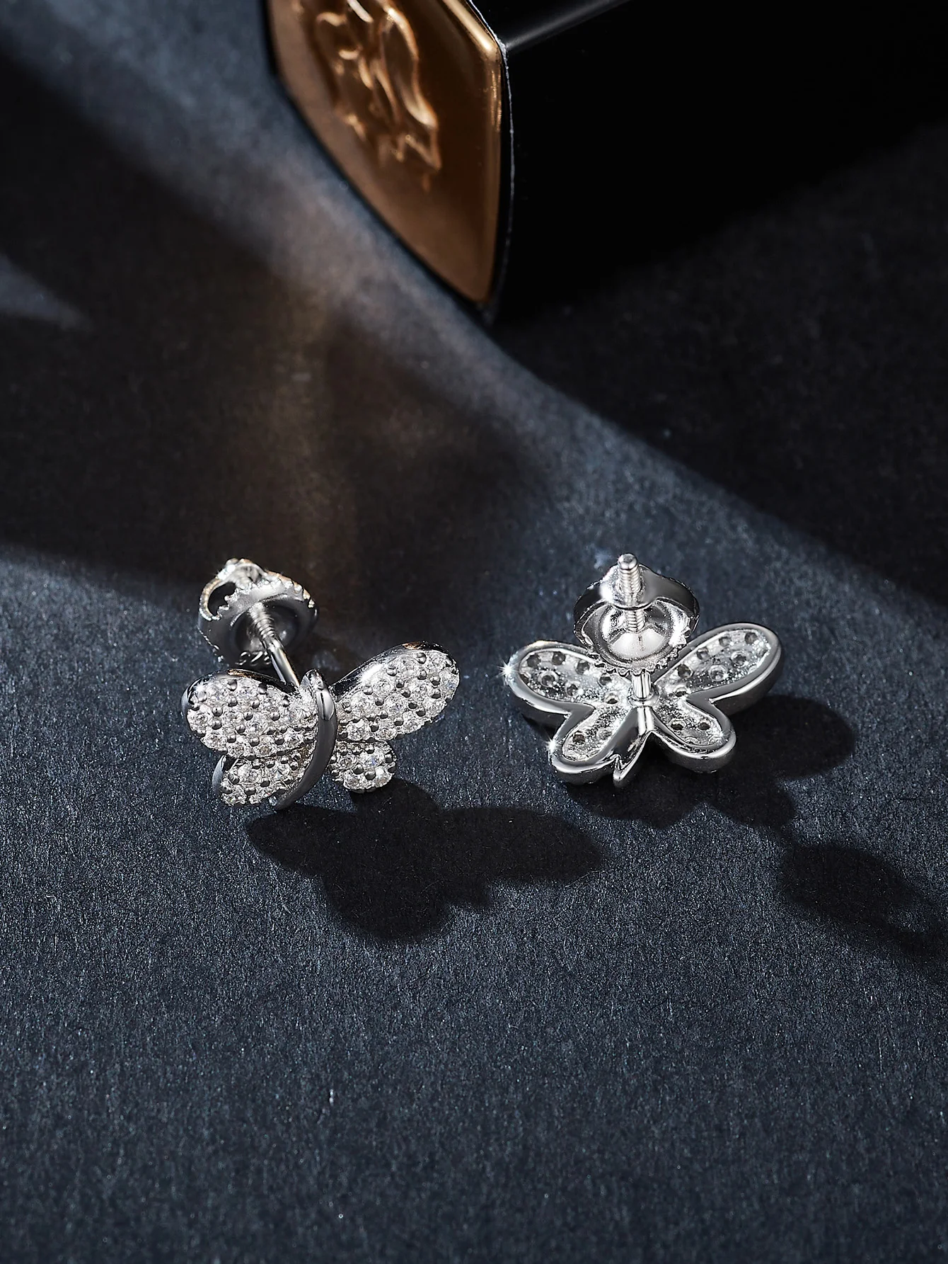 Butterfly Earrings Silver 925 Earrings Moissanite Earring with Gra Certificate Elegant Woman's Earring New 2024