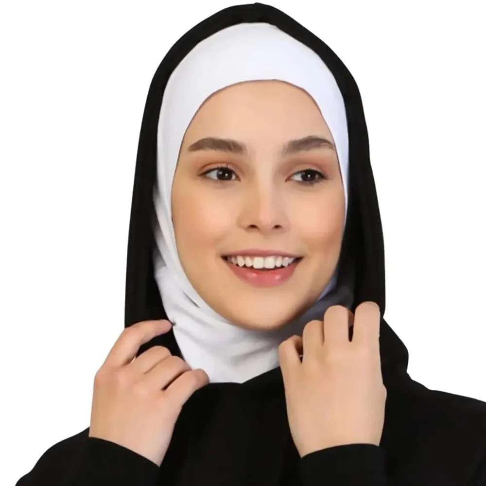 

Breathable Instant Hijab Lightweight Crinkle Rayon Sports Headscarf Plain Design Polyester Full Neck Cover Turban Sports Wear