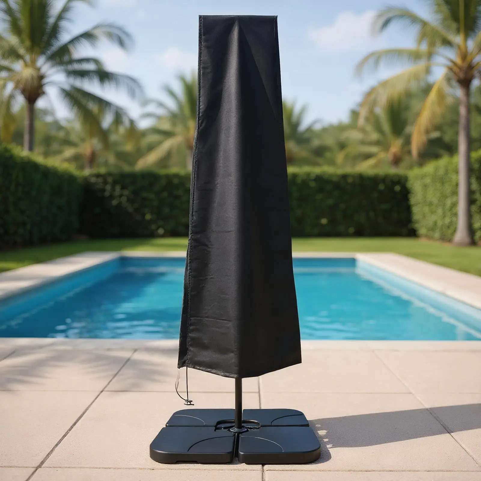 

Ткань Оксфорд, водонепроницаемый чехол для зонта, открытый сад, патио, анти-УФ-ветрозащитный непромокаемый солнцезащитный козырек, чехол для зонта с застежкой-молнией