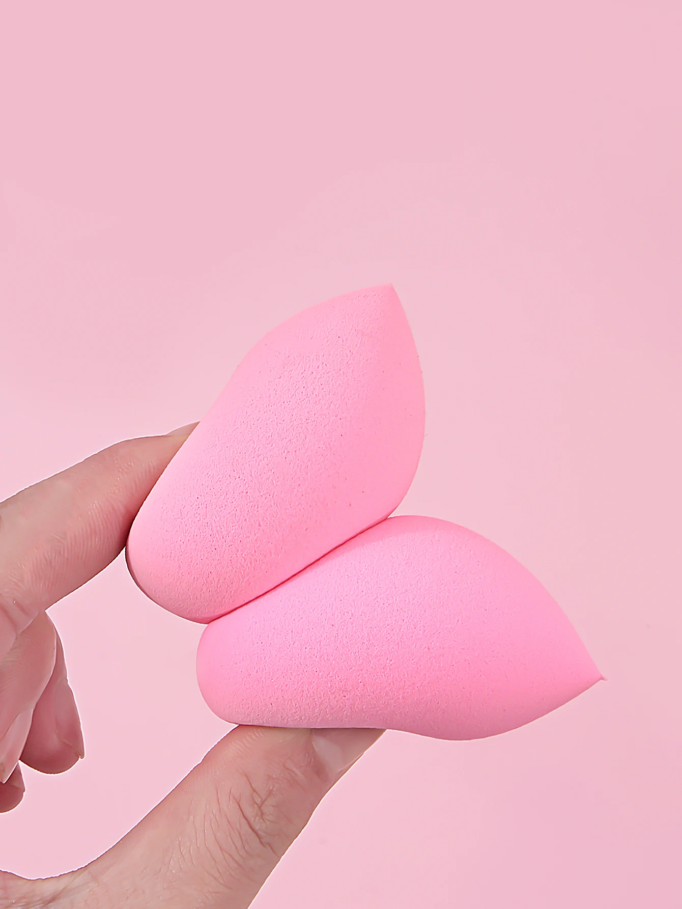 مجموعة بيض التجميل الوردي مكونة من 5 قطع، إسفنجة مكياج ناعمة جافة ورطبة مزدوجة الأغراض، منتفخة بودرة مكياج قطرة الماء متعددة الوظائف