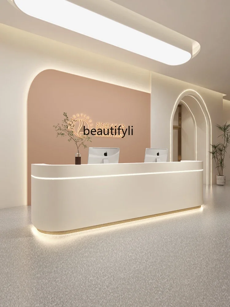 Beauty salon Bar cashier Reception desk Skin management center Service desk Company front desk Simple