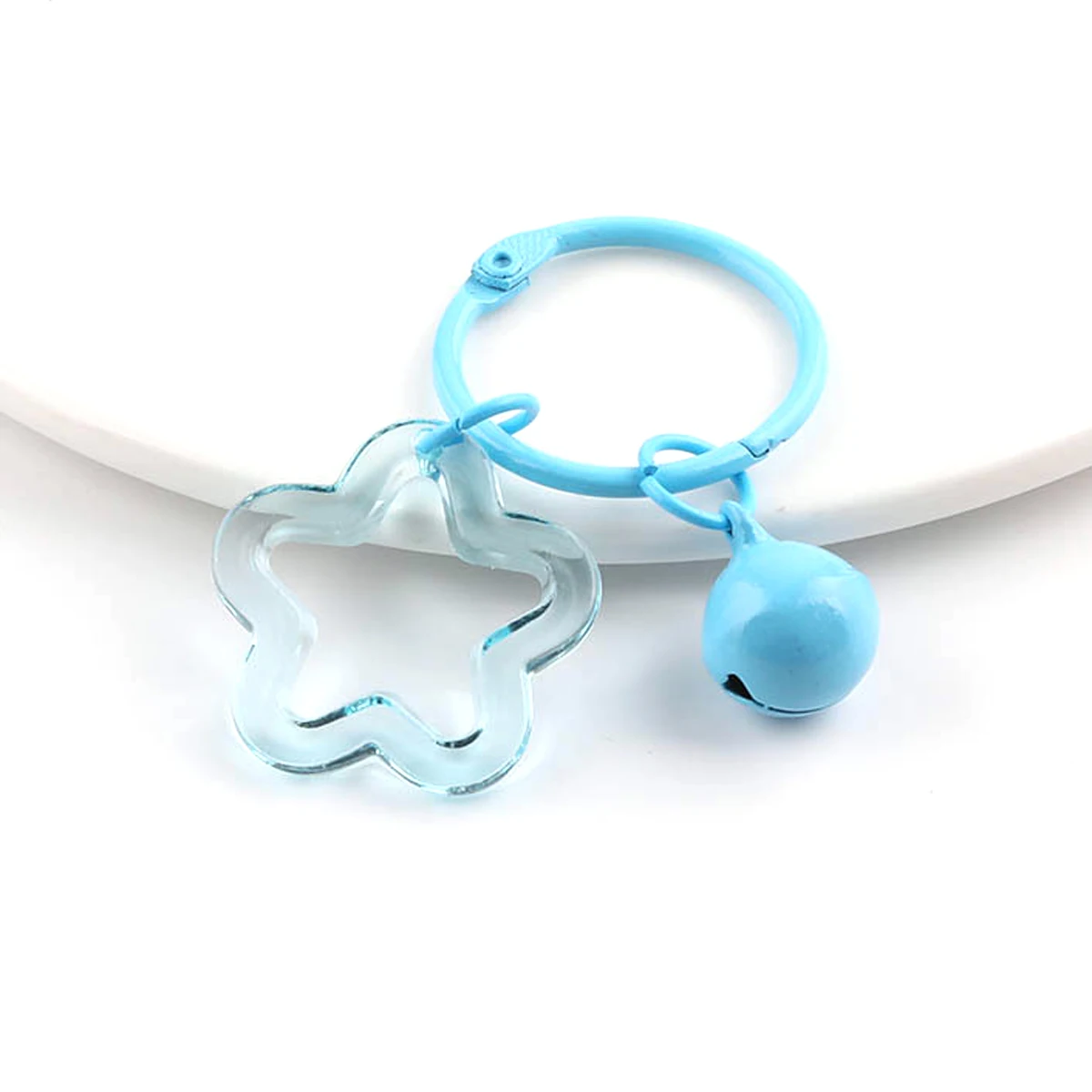 Bunte Hakenverschlüsse, Clips, Glocke, Acryl, Blume, klassisch, für Schlüsselanhänger, Tasche, Schmuck, DIY, 55 x 30 mm – Detail 5
