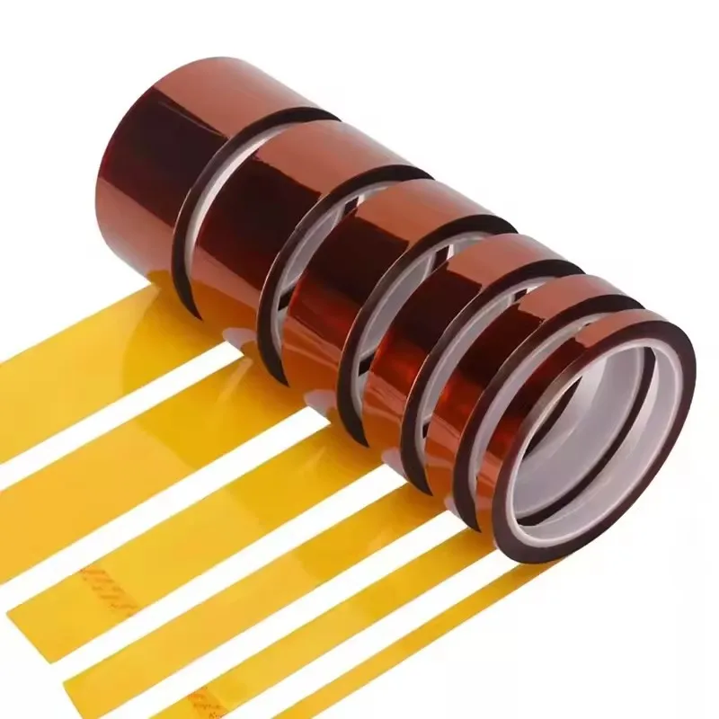 

Electronics Board Protection Polyimide Adhesive Insulating Tape 5-40mm Gold High Temperature Heat Tape Thermal Insulation Tape