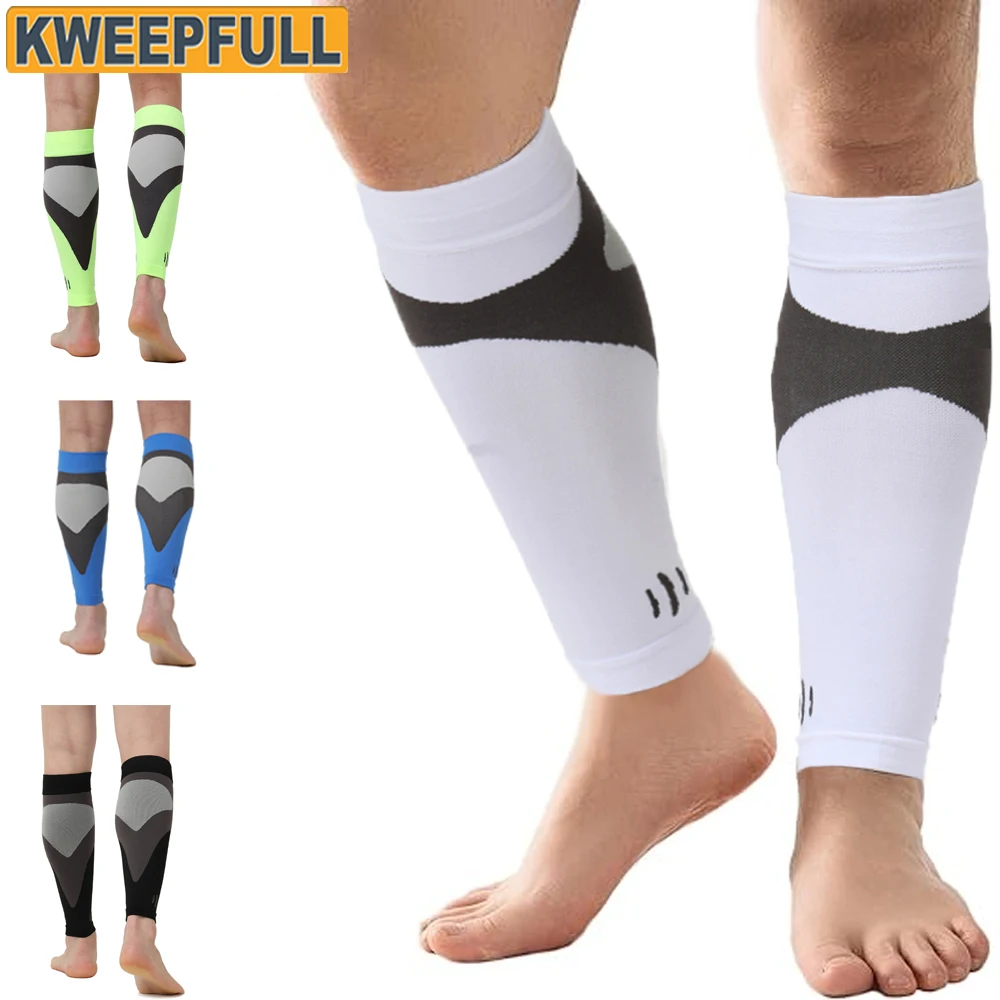 1Pair Leg Compression Socks,Calf Support Sleeves for Legs Pain Relief,Comfortable and Secure Footless for Running & Shin Splints