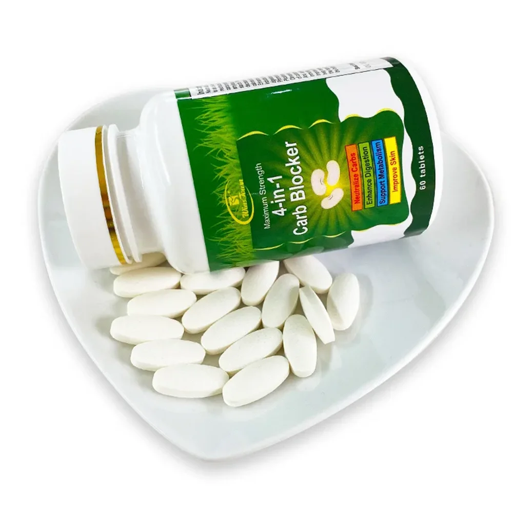 

1 bottle of 4in1 Carb blocker pill neutralizes carbohydrates enhances digestion supports metabolism improves skin health