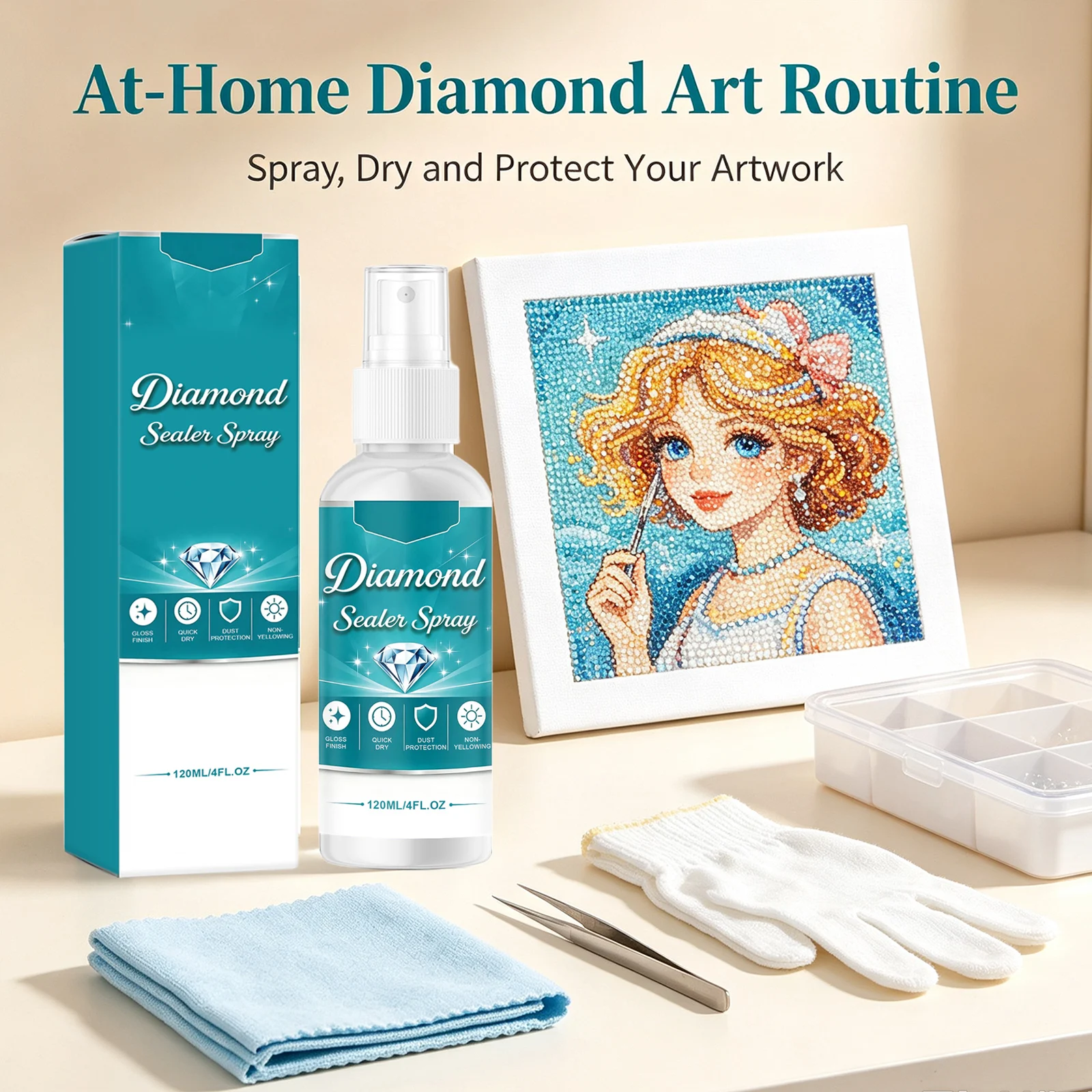 Semprotan Penyegel Berlian DIY - Resin Art Painting ulasan dan harga