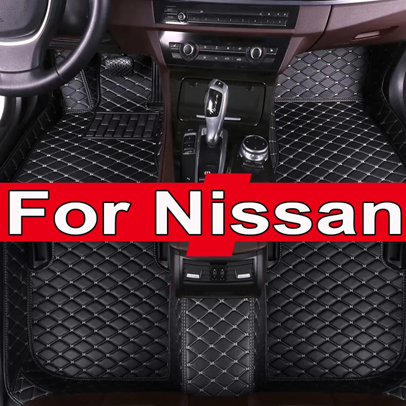 Car Floor Mat For Nissan Qashqai Sylphy Navara Kicks March Teana Xtrail Almera Livina Murano Juke Pathfinder Car Accessories