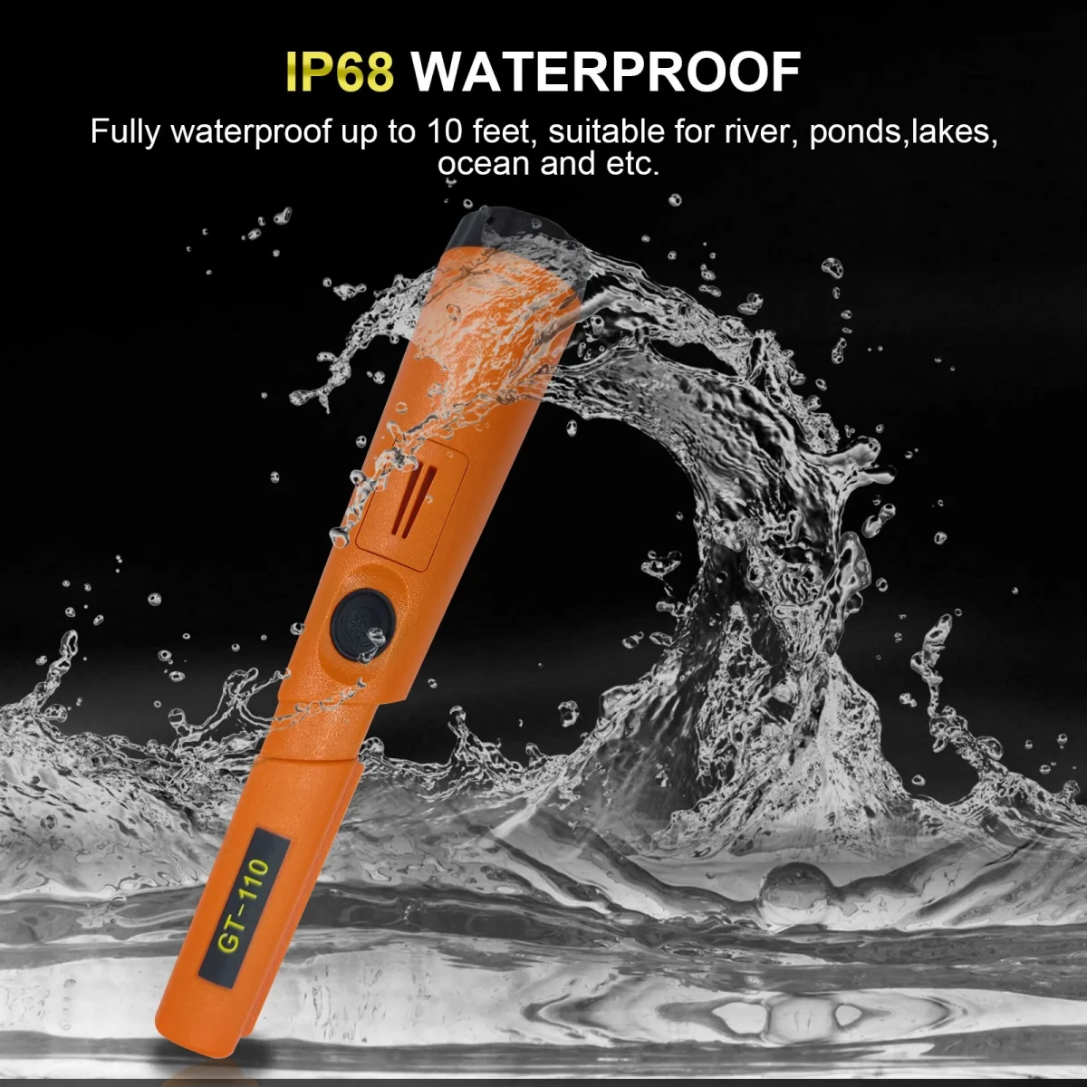 Treasure Hunter GT110 Handheld Metal Detector Pinpointer Probe Anti-scratch Pinpointing Waterproof 360 Degree Scan view 6