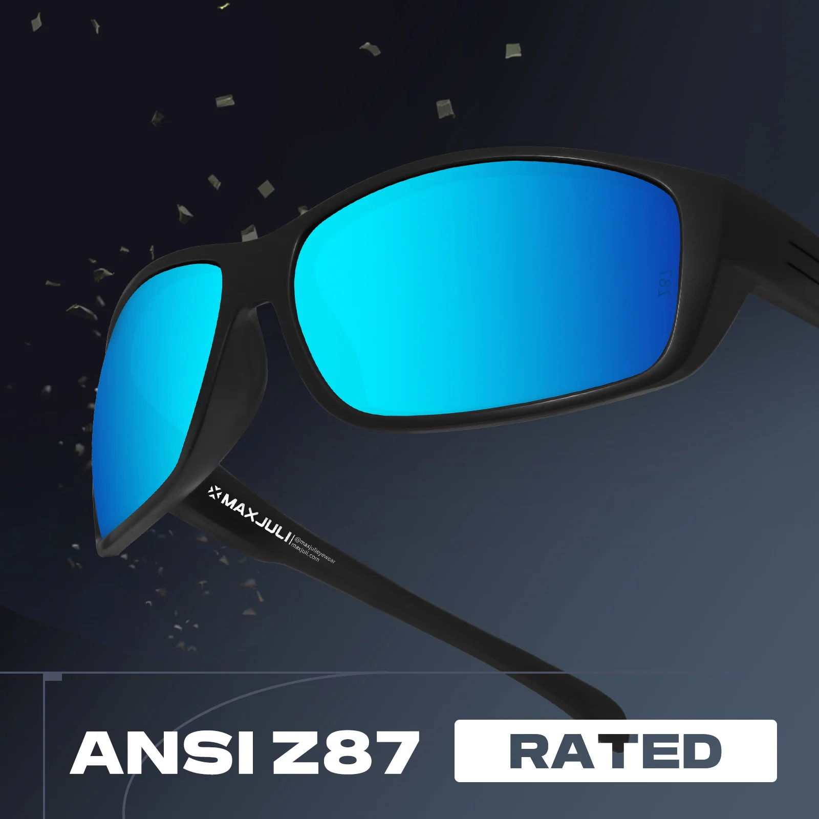 نظارات شمسية مستقطبة MAXJULI XL Z87 للرجال والنساء برأس كبير TR90 إطار خفيف للسلامة UV400 نظارات رياضية لصيد الأسماك في الهواء الطلق 8706 #5