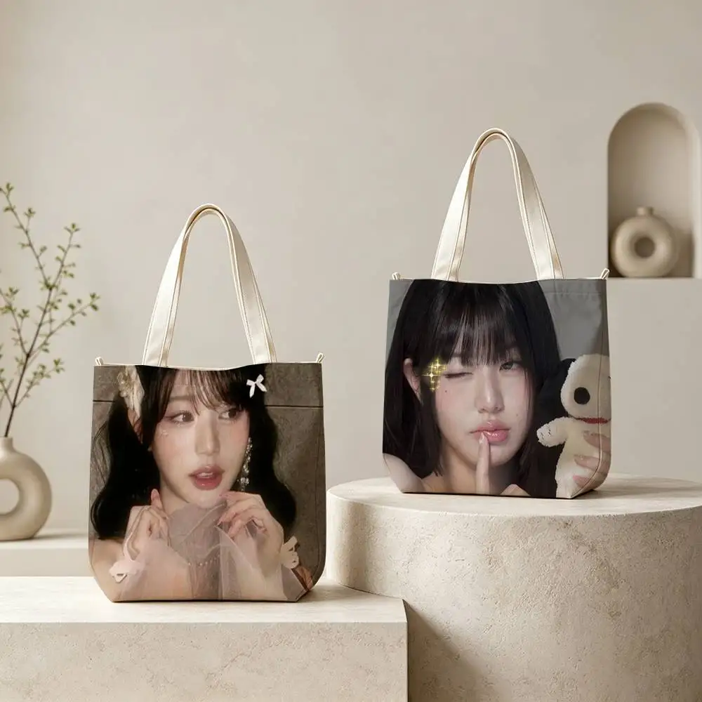 

Princess J-Jo J-Jang Won-youngS Tote Bag for Women Reusable Shopping Tote Bag Zippered Shoulder Bags Print