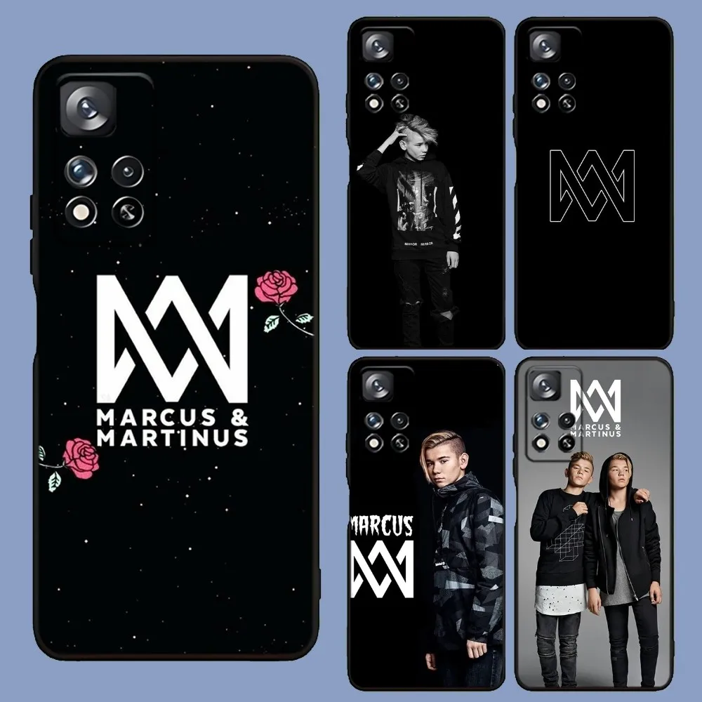 M-Marcus and M-Martinus  Phone Case For Samsung Galaxy A13,A21s,A22,A31,A32,A52,A53,A71,A80,A91 Soft Black Cover