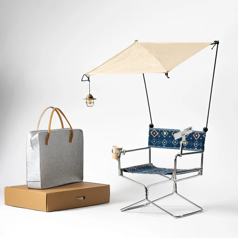 

Leisure Chair Dining Chair Folding Cup Holder Mobile Phone Holder Storage Bag Canopy Hanging Light